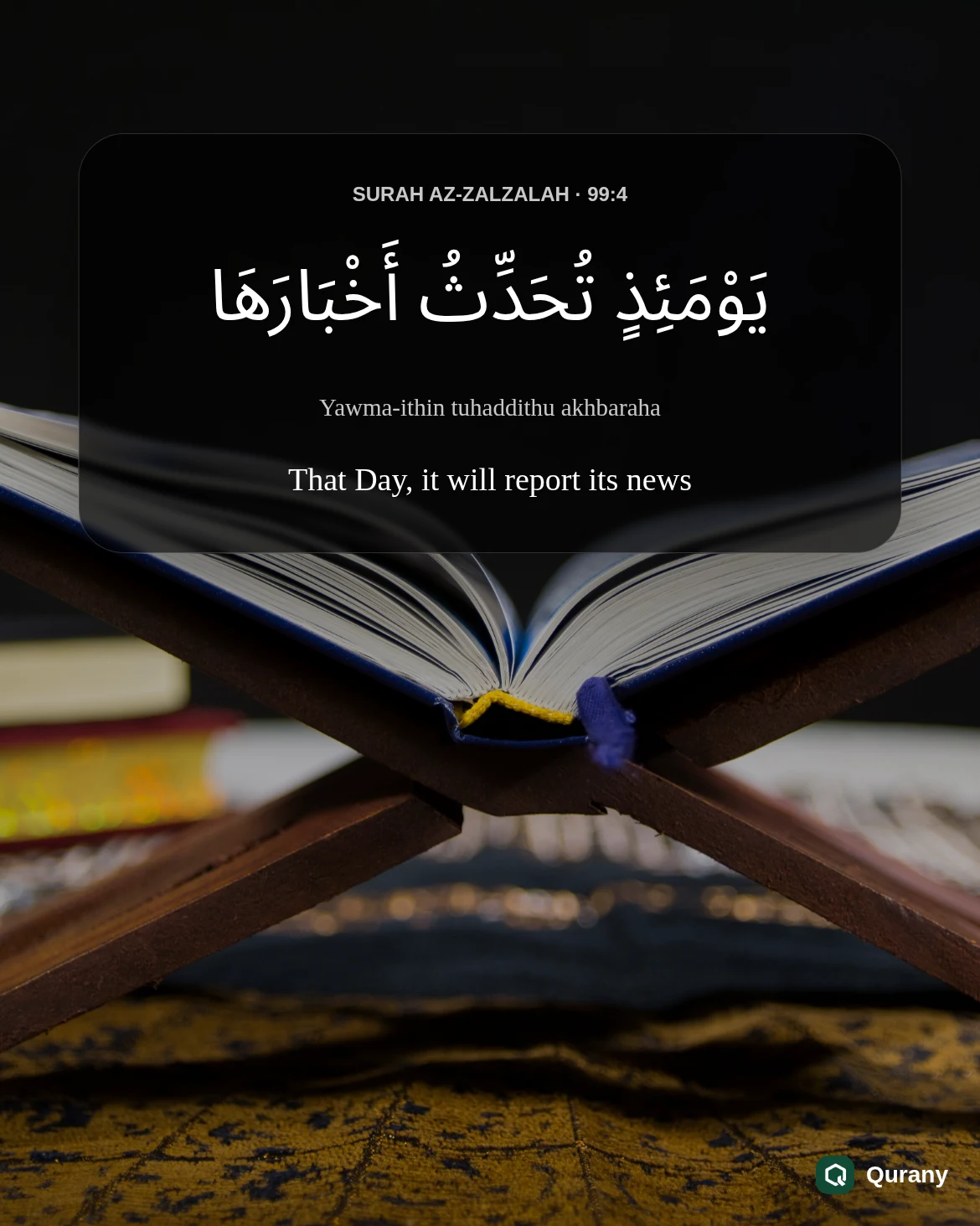 Surah Az Zalzalah Image with Quran ayah 99:4